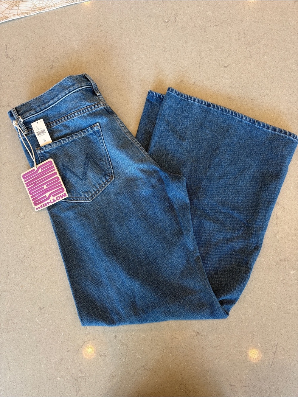 NWT MOTHER The Lemon Twist Wide-Leg Jeans